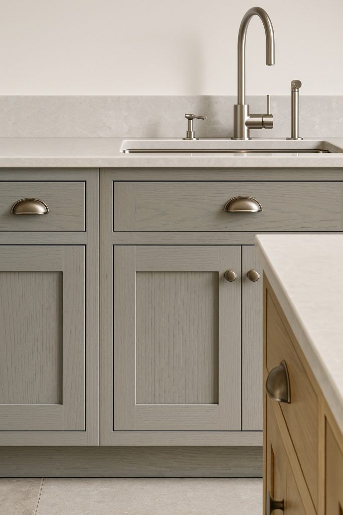 Bespoke kitchen design with island and integrated appliances